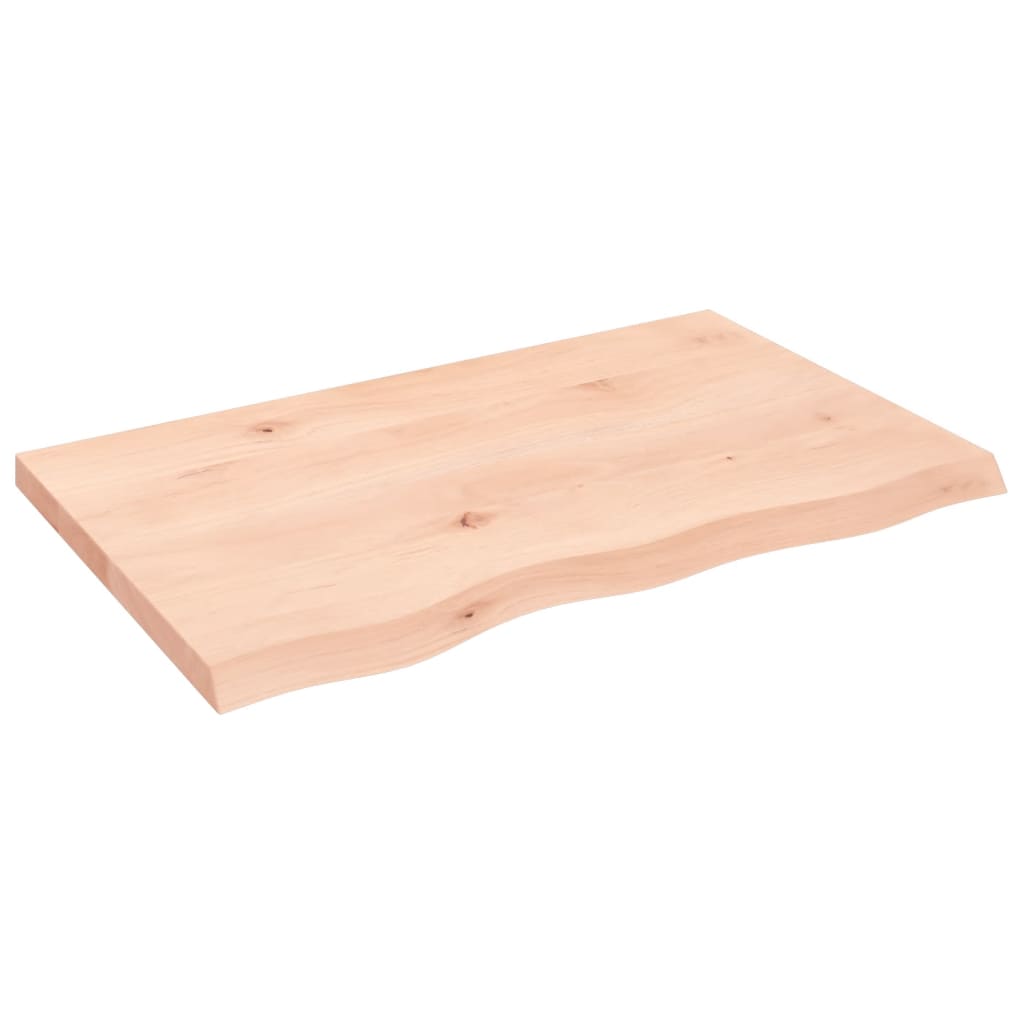 Wall shelf 80x50x(2-4) cm solid oak untreated
