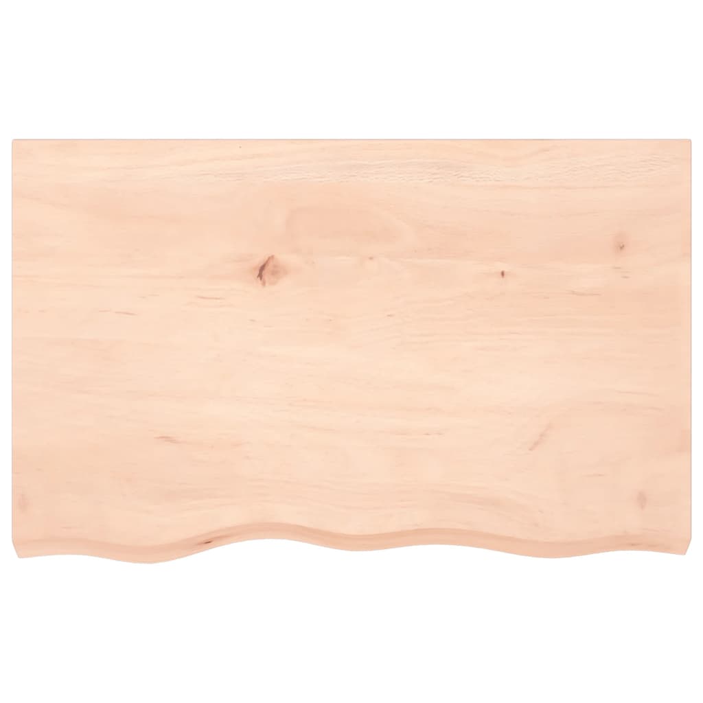 Wall shelf 80x50x(2-4) cm solid oak untreated
