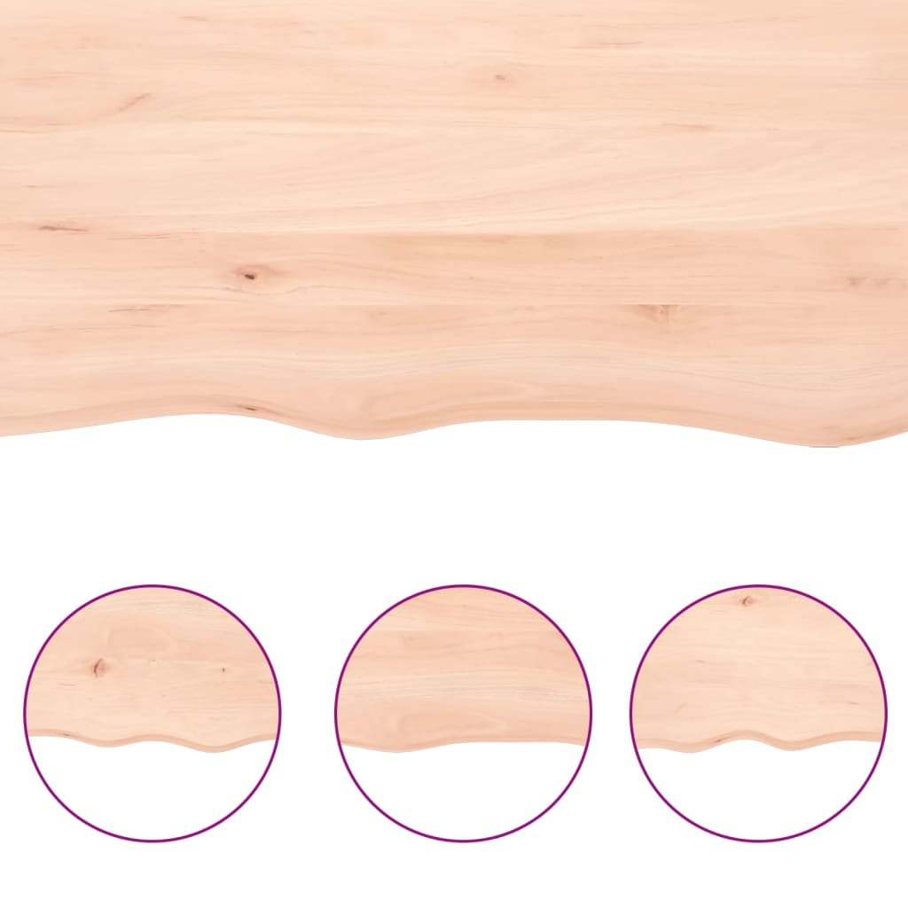 Wall shelf 80x60x(2-4) cm solid oak untreated