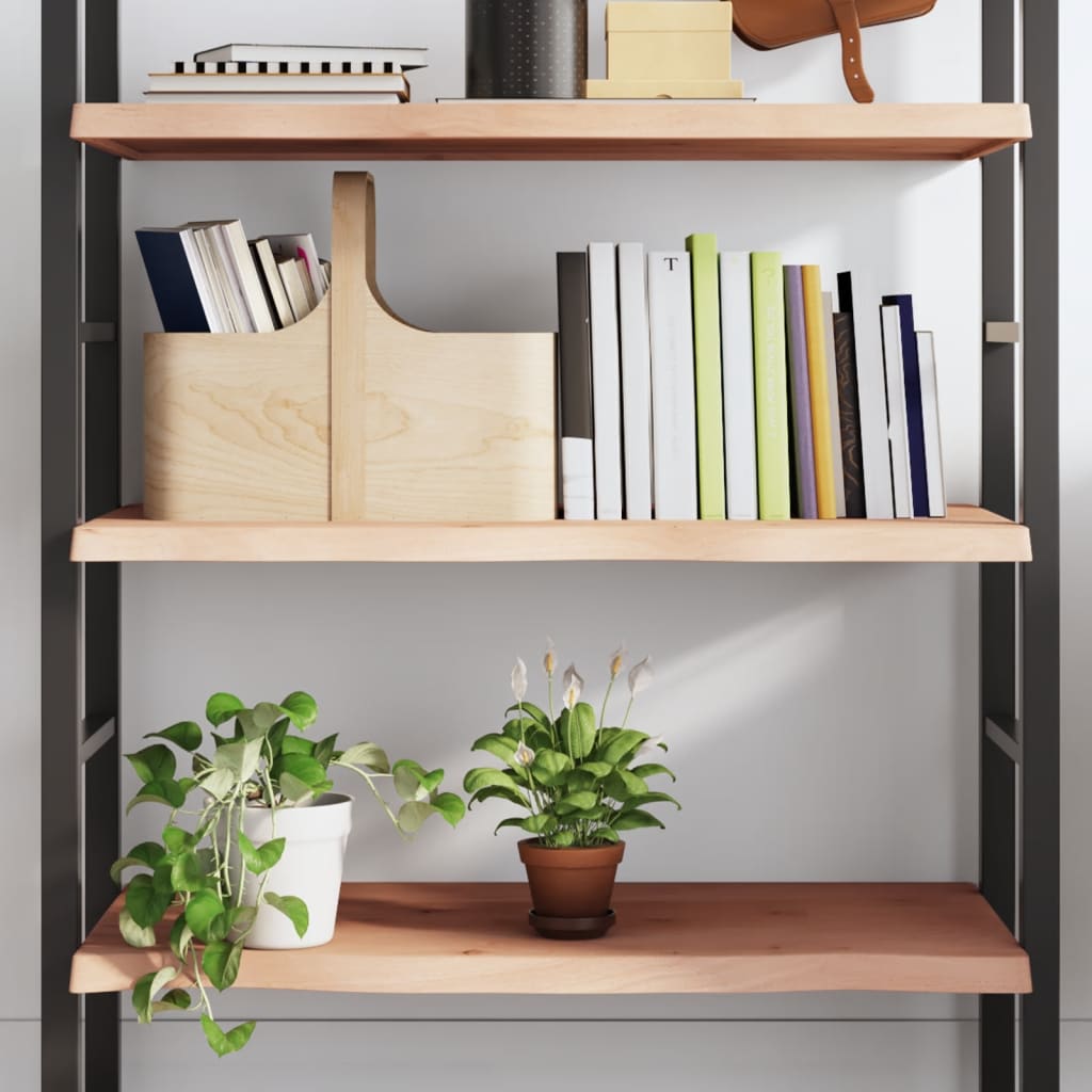 Wall shelf 80x60x(2-4) cm solid oak untreated