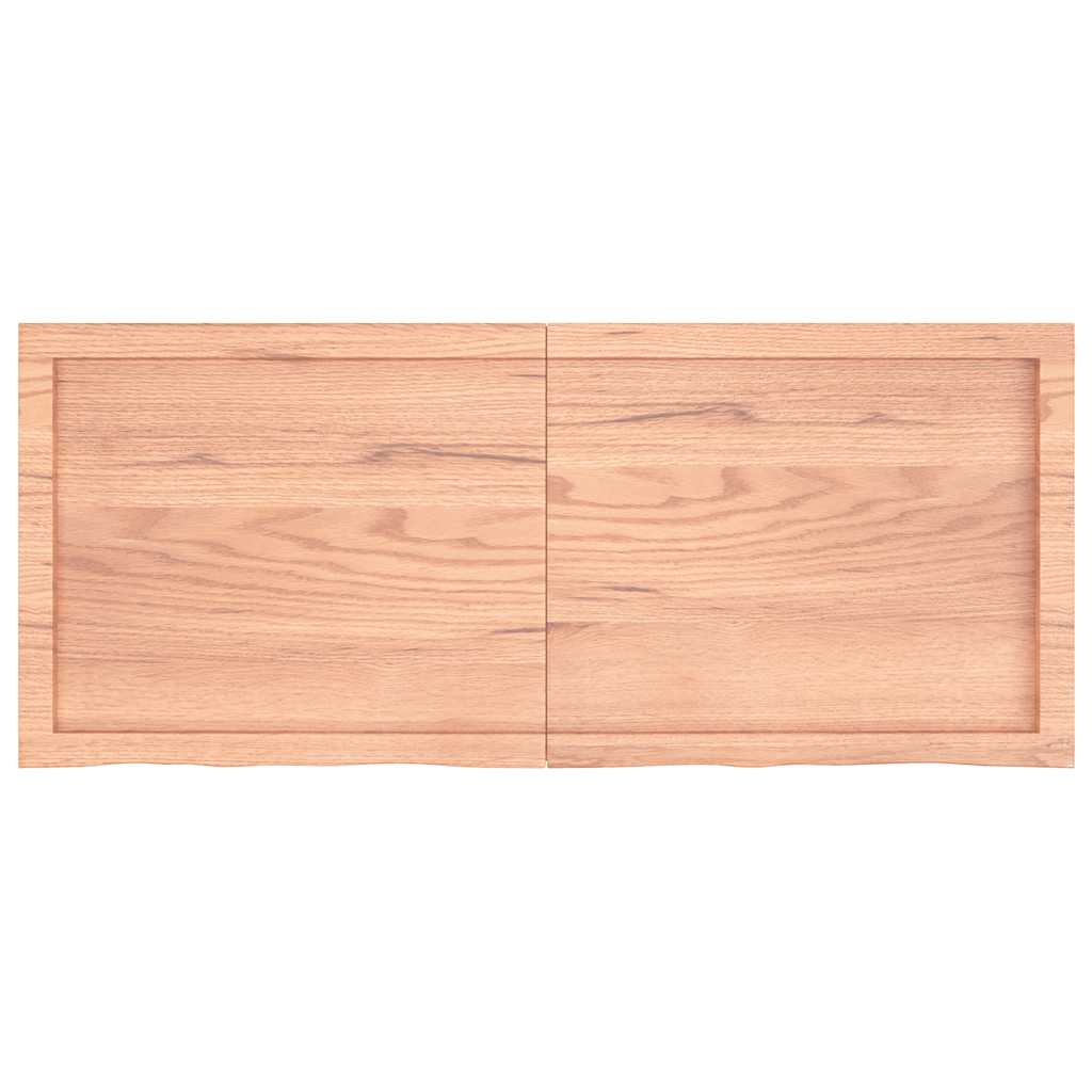 Etagère murale marron clair 120x50x(2-6) cm chêne massif bois traité