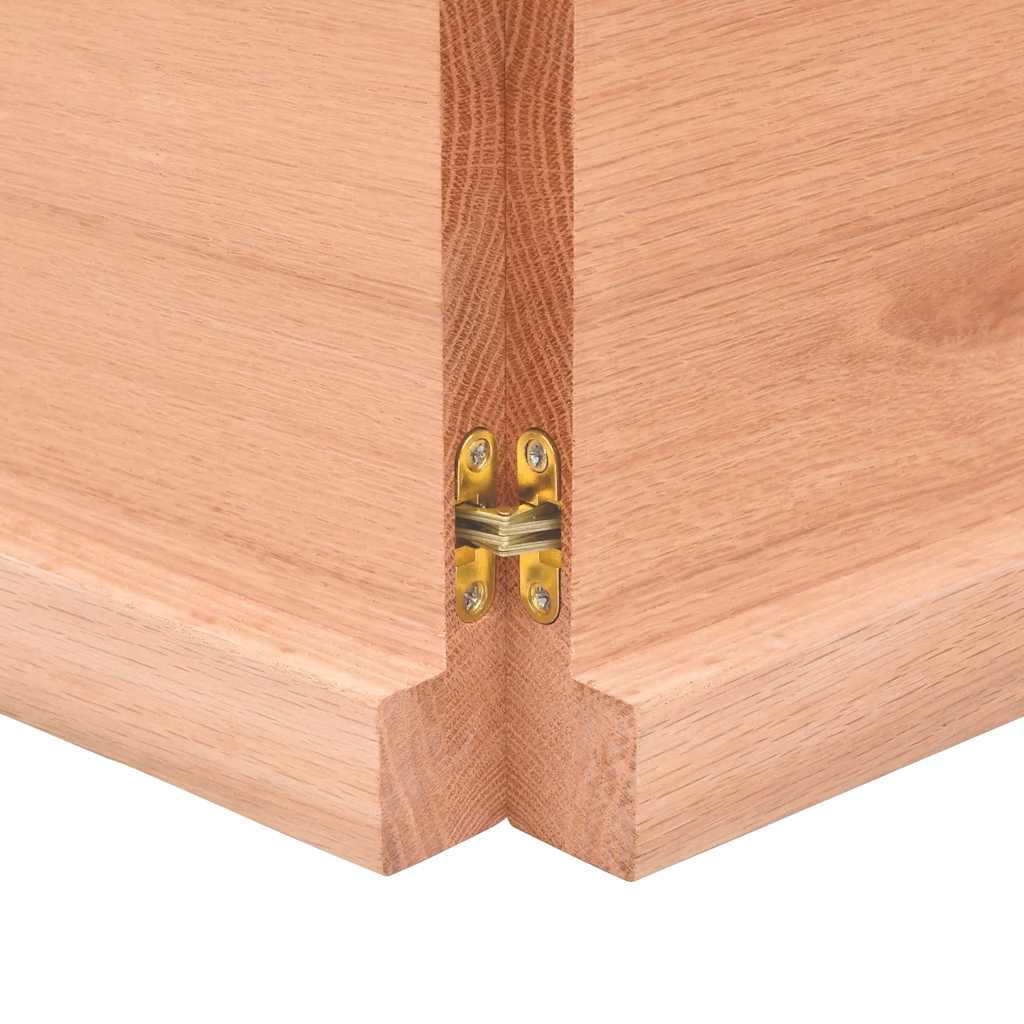 Etagère murale marron clair 180x60x(2-4) cm chêne massif bois traité
