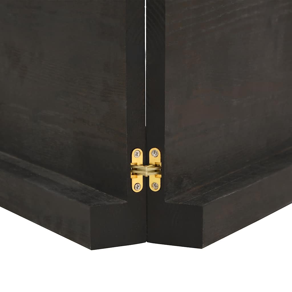 Wall Shelf Dark Brown 140x40x(2-6)cm Solid Oak Treated