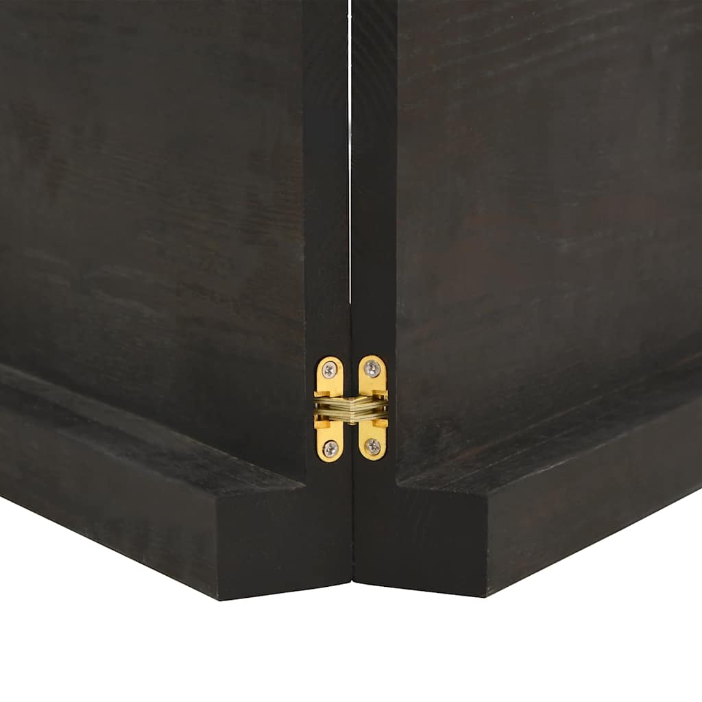 Wall Shelf Dark Brown 180x50x(2-6)cm Solid Oak Treated
