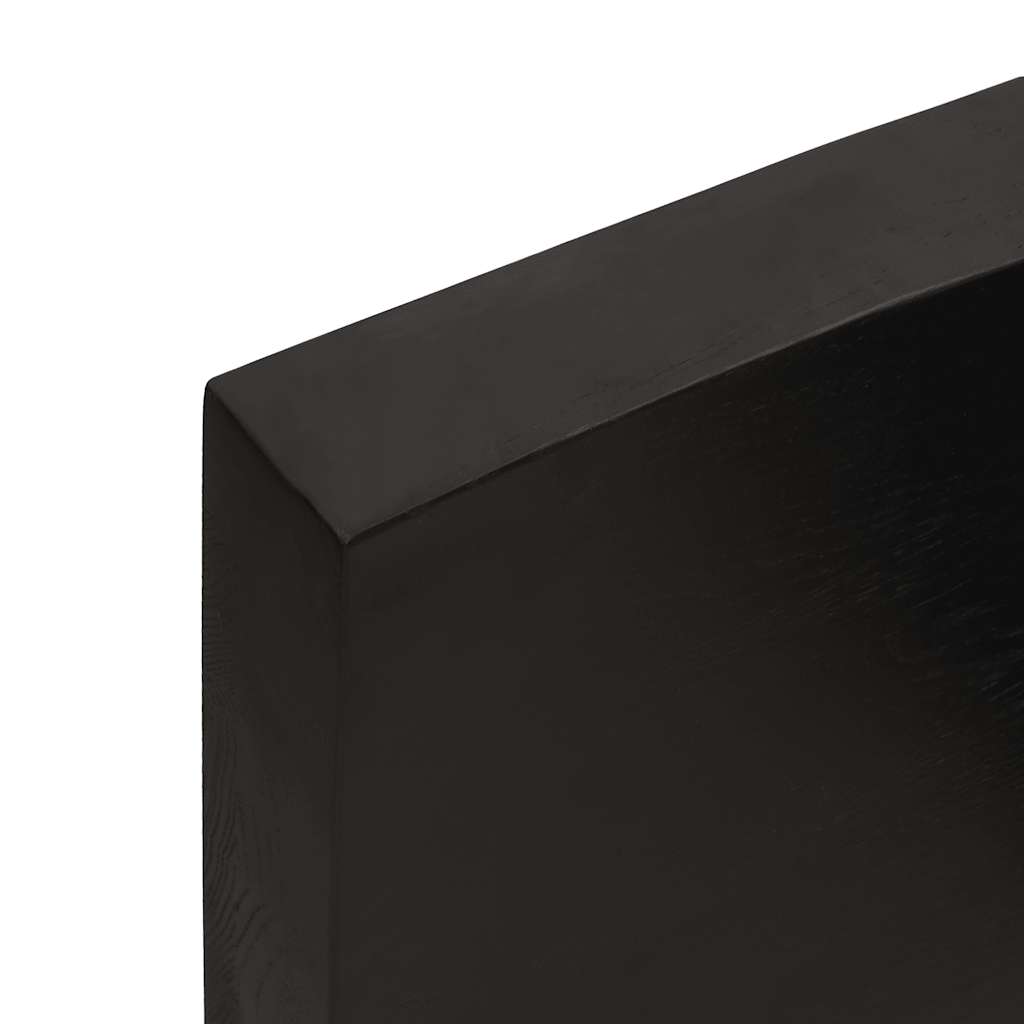 Plateau de table 140x60x(2-6) cm bois massif traité bord d'arbre