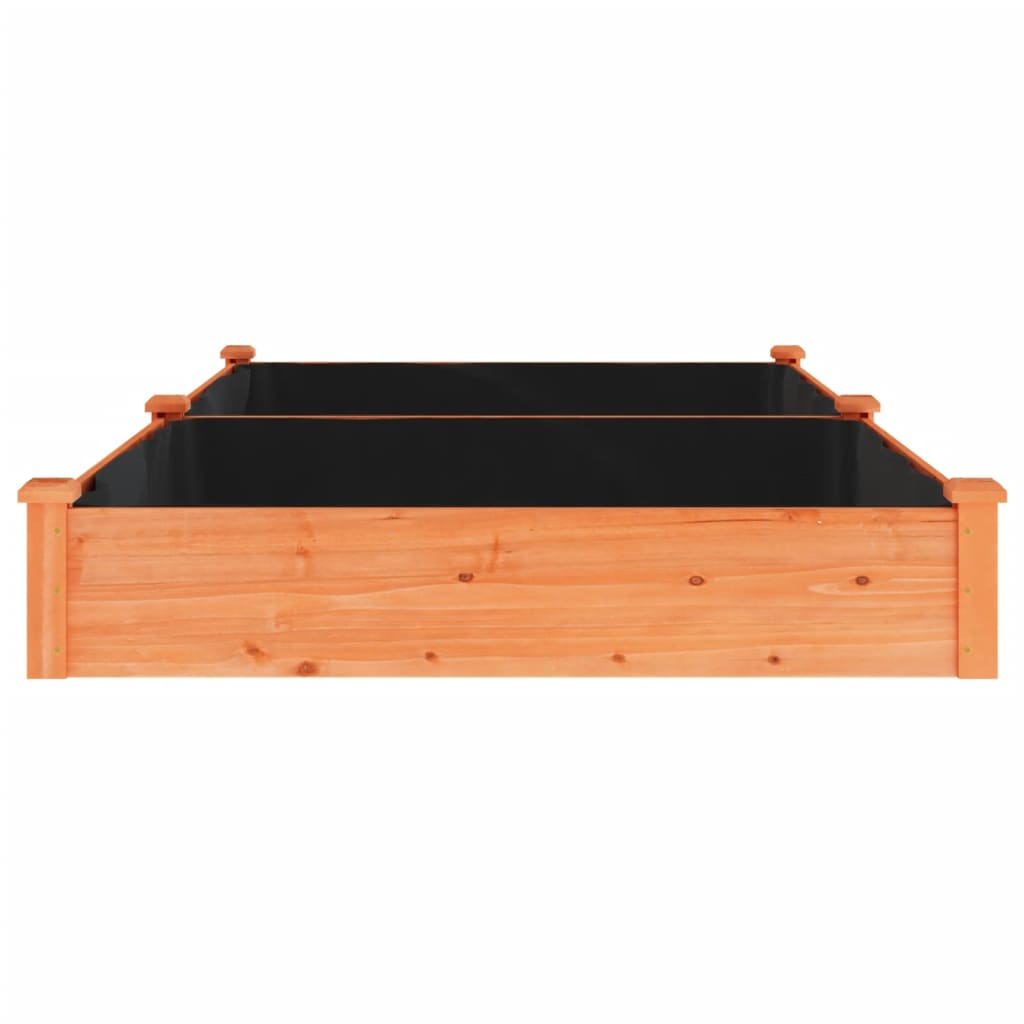 Lit surélevé avec insert marron 240x120x25 cm bois de sapin massif