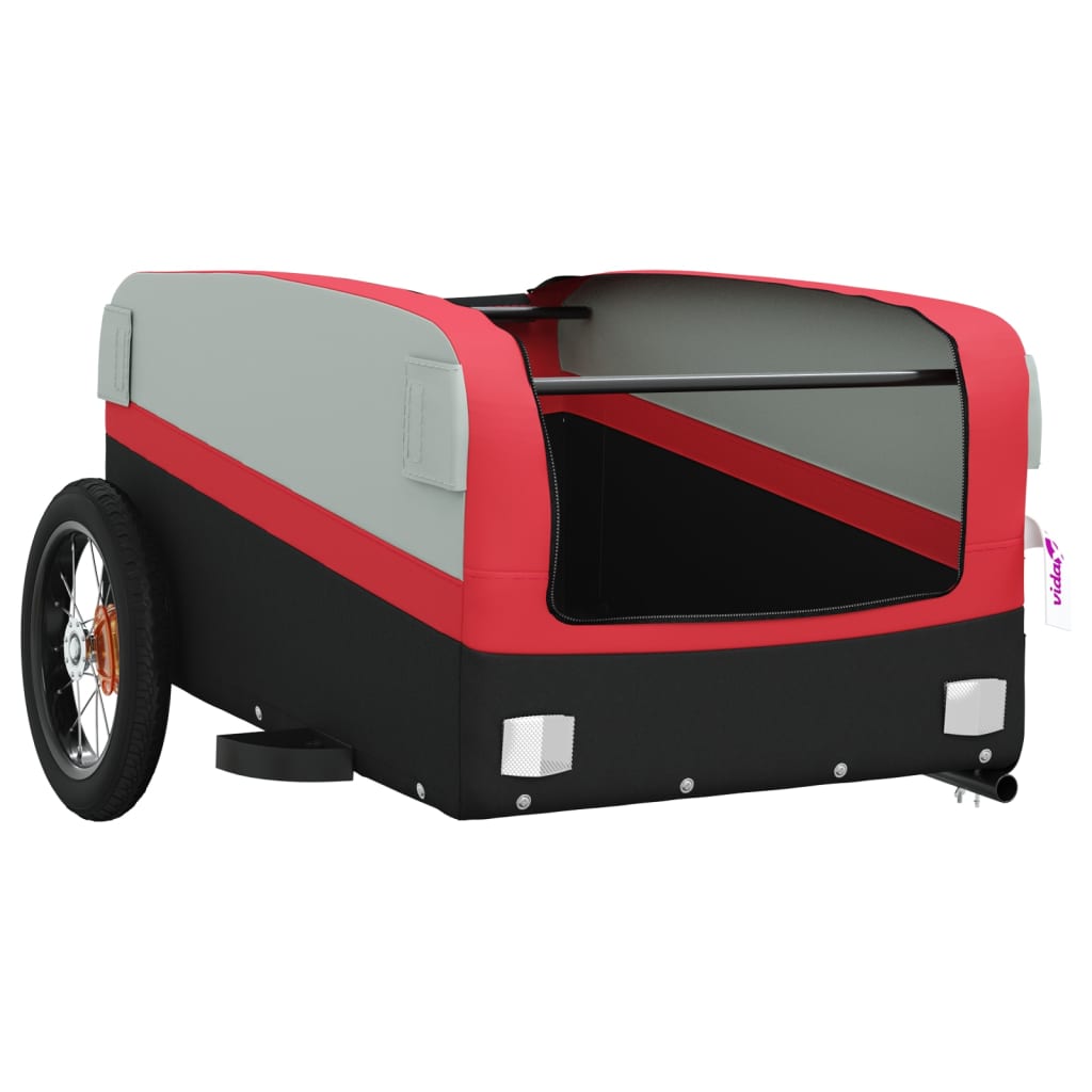 Bicycle Trailer Black and Red 30 kg Iron