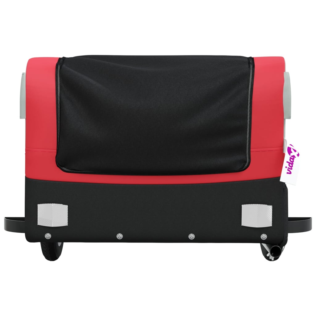 Bicycle Trailer Black and Red 30 kg Iron