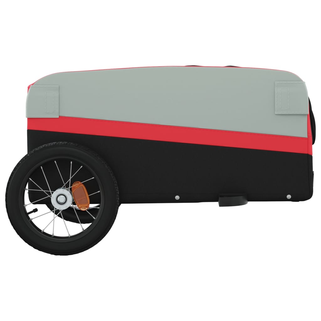 Bicycle Trailer Black and Red 30 kg Iron