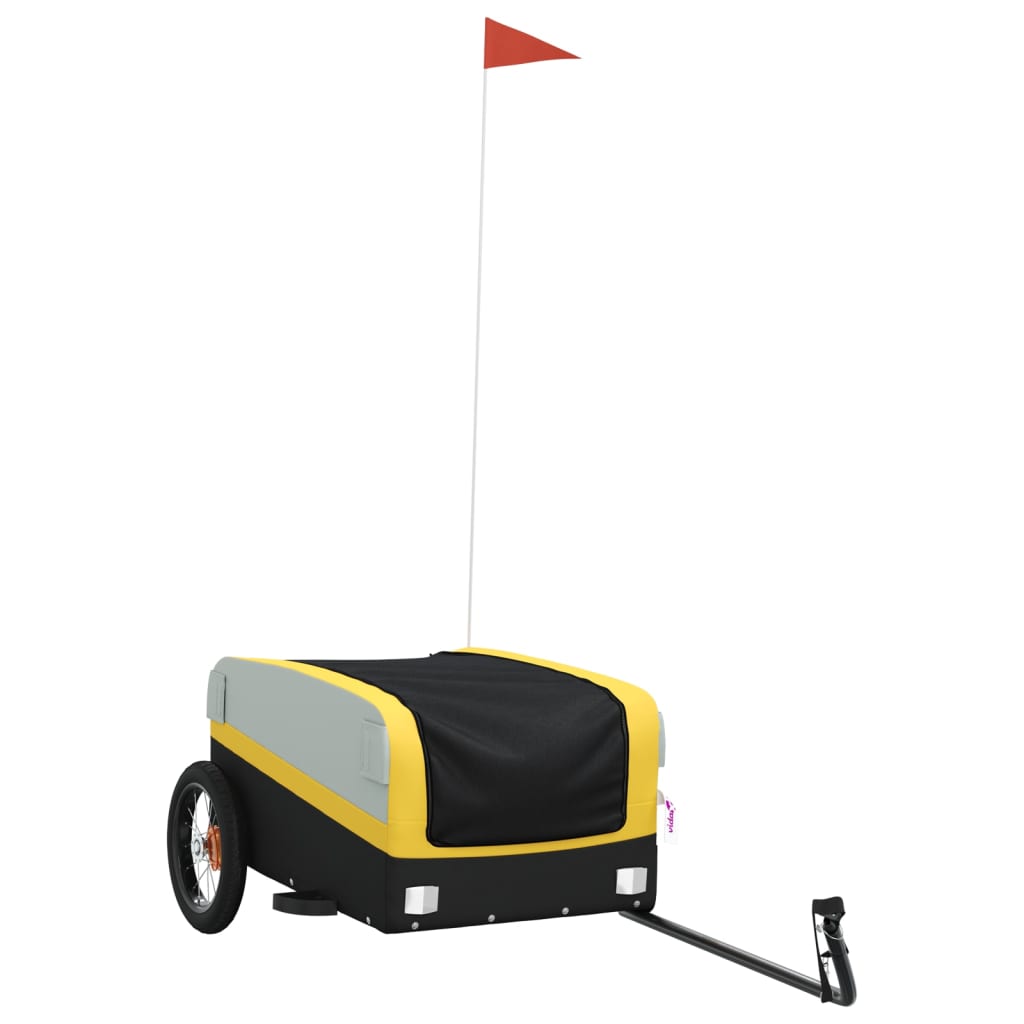 Bicycle Trailer Black and Yellow 30 kg Iron