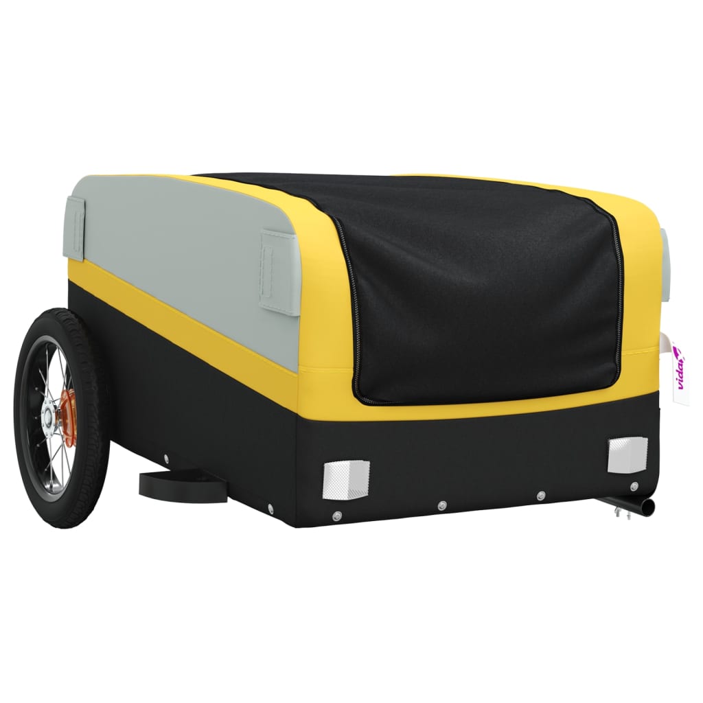 Bicycle Trailer Black and Yellow 30 kg Iron