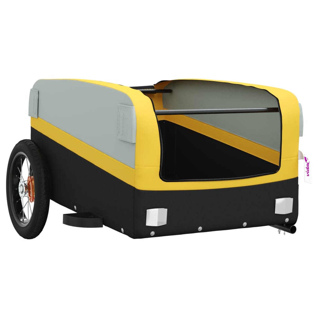 Bicycle Trailer Black and Yellow 30 kg Iron