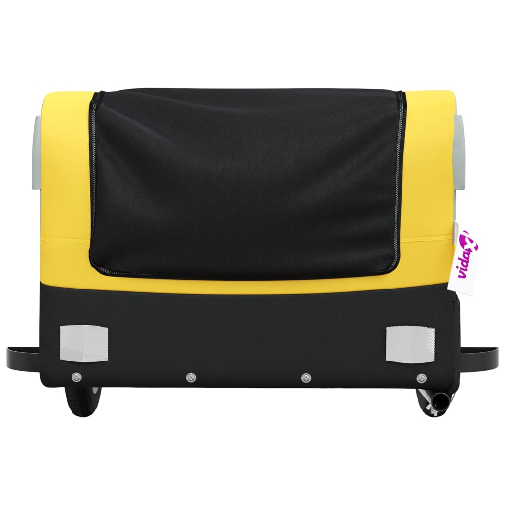 Bicycle Trailer Black and Yellow 30 kg Iron