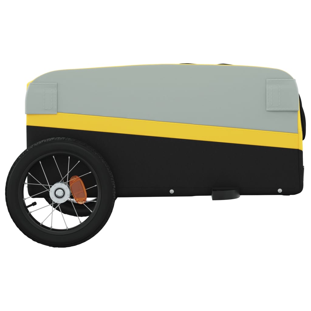 Bicycle Trailer Black and Yellow 30 kg Iron