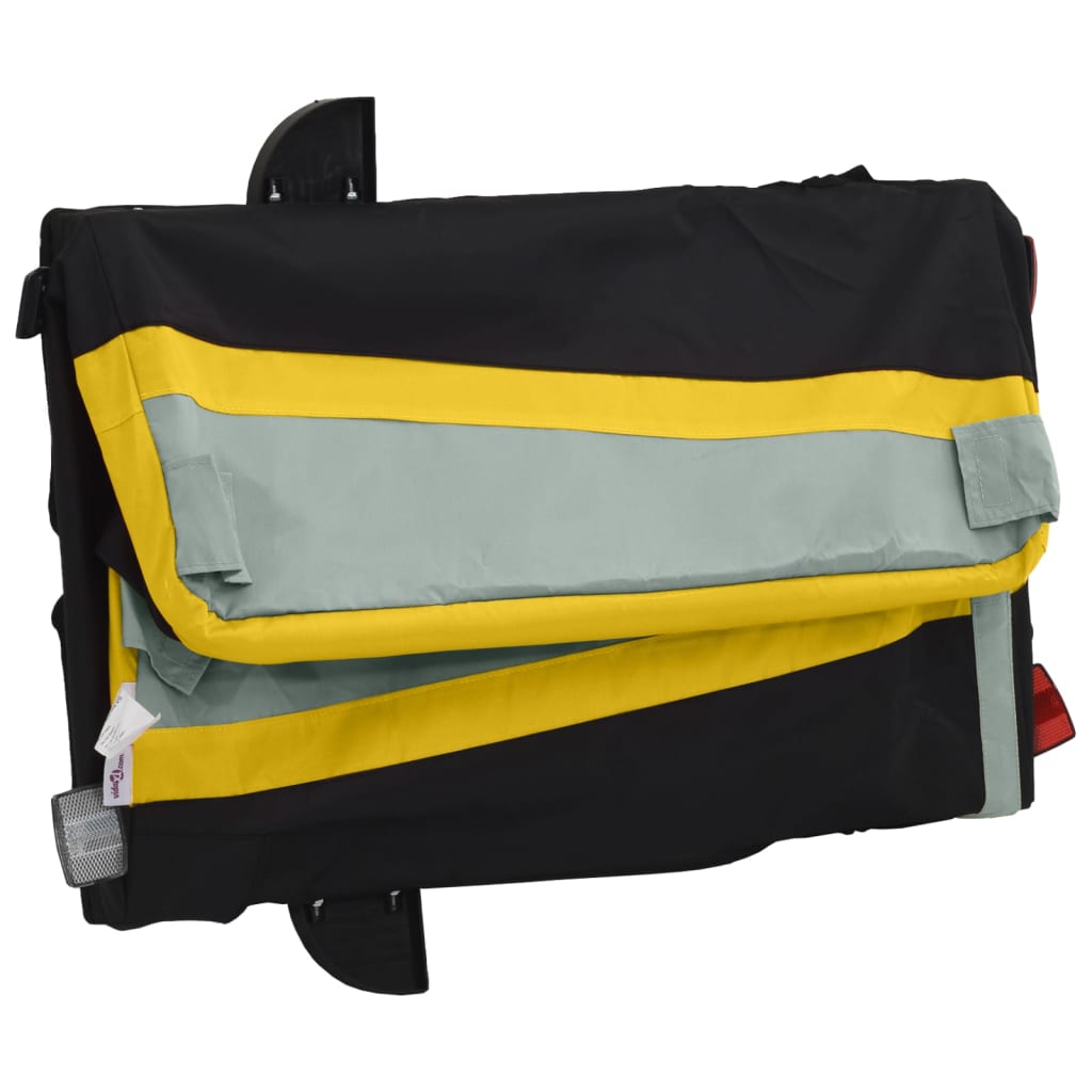 Bicycle Trailer Black and Yellow 30 kg Iron