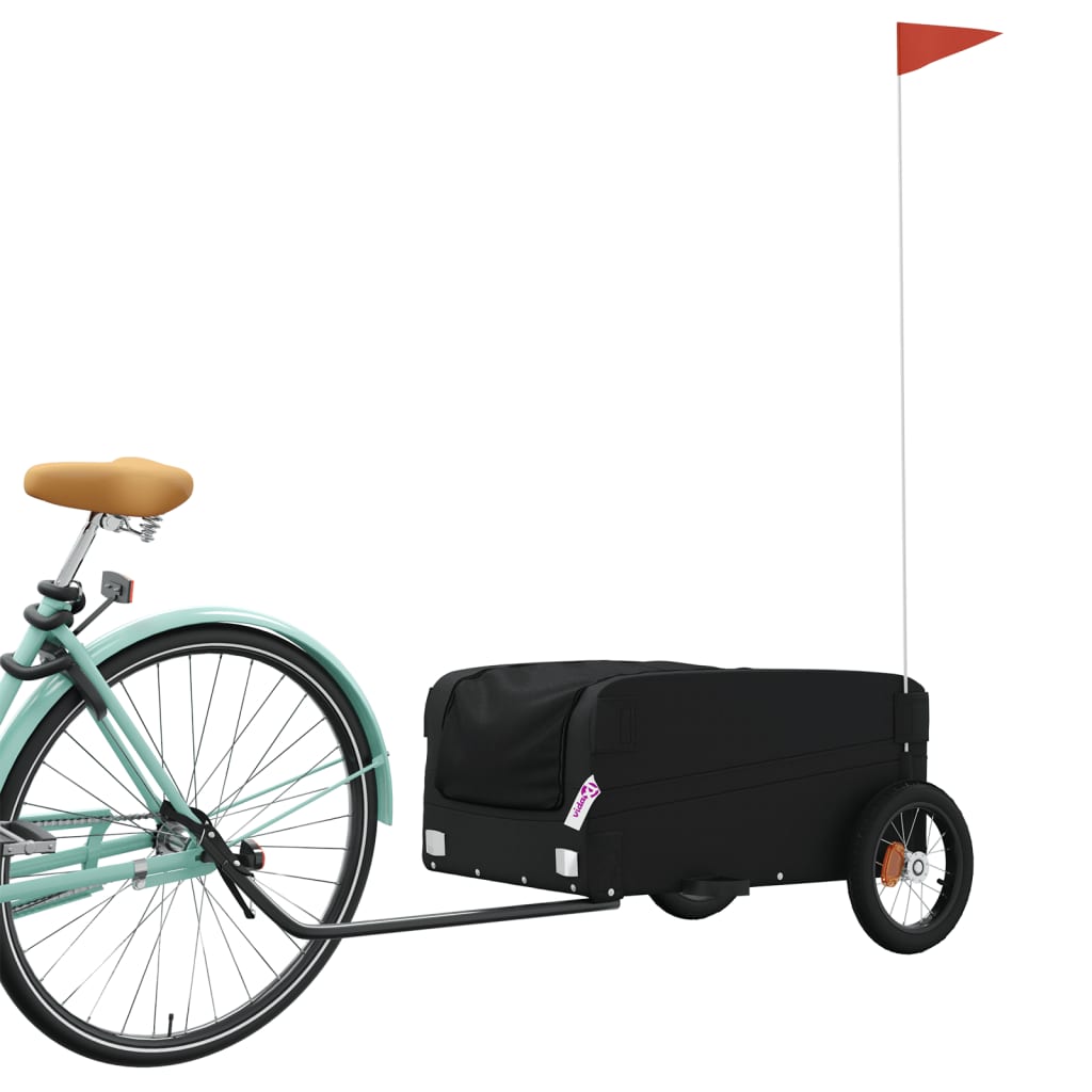 Bicycle Trailer Black 30 kg Iron