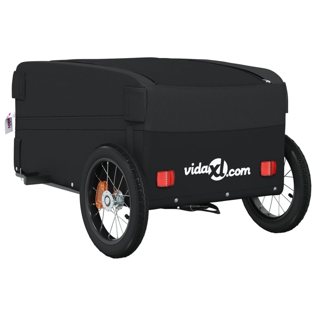 Bicycle Trailer Black 30 kg Iron