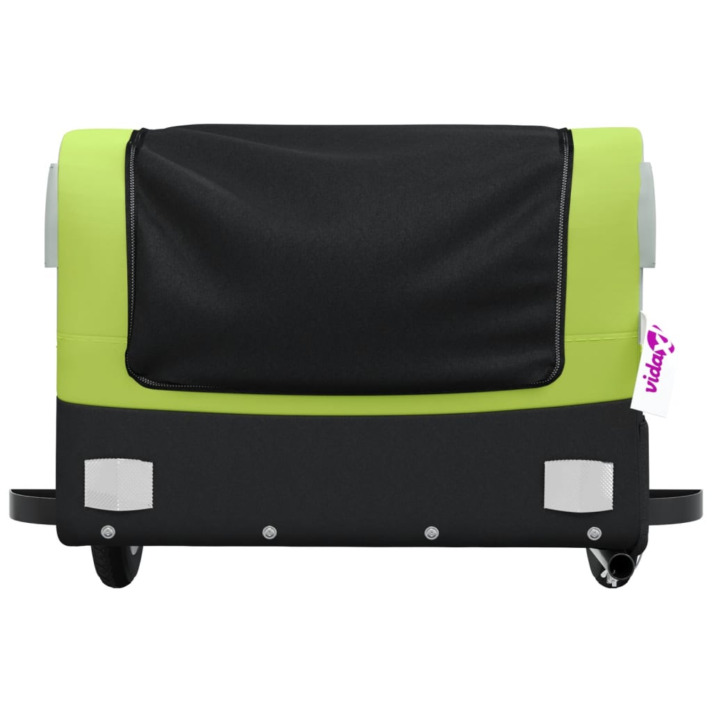 Bicycle Trailer Black and Green 30 kg Iron