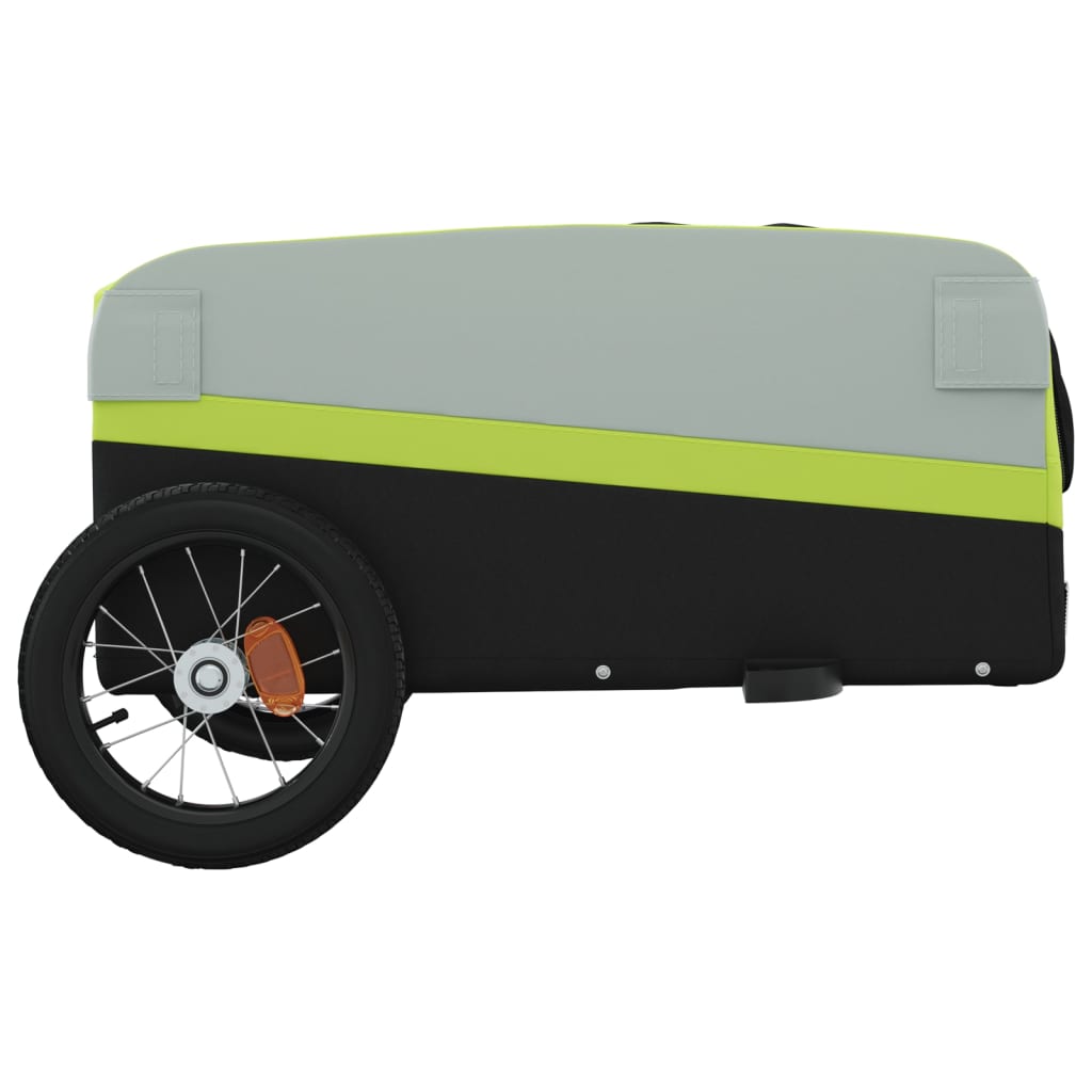 Bicycle Trailer Black and Green 30 kg Iron