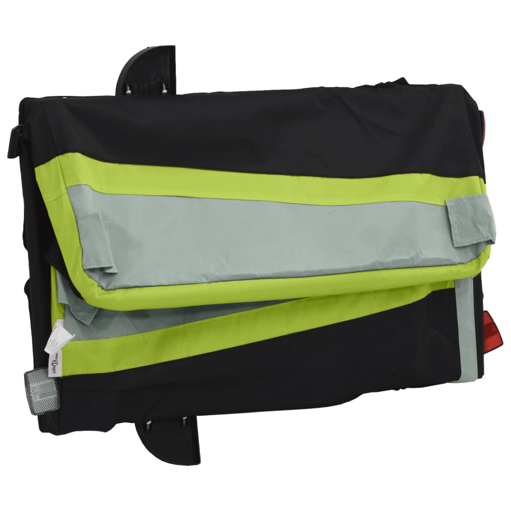 Bicycle Trailer Black and Green 30 kg Iron