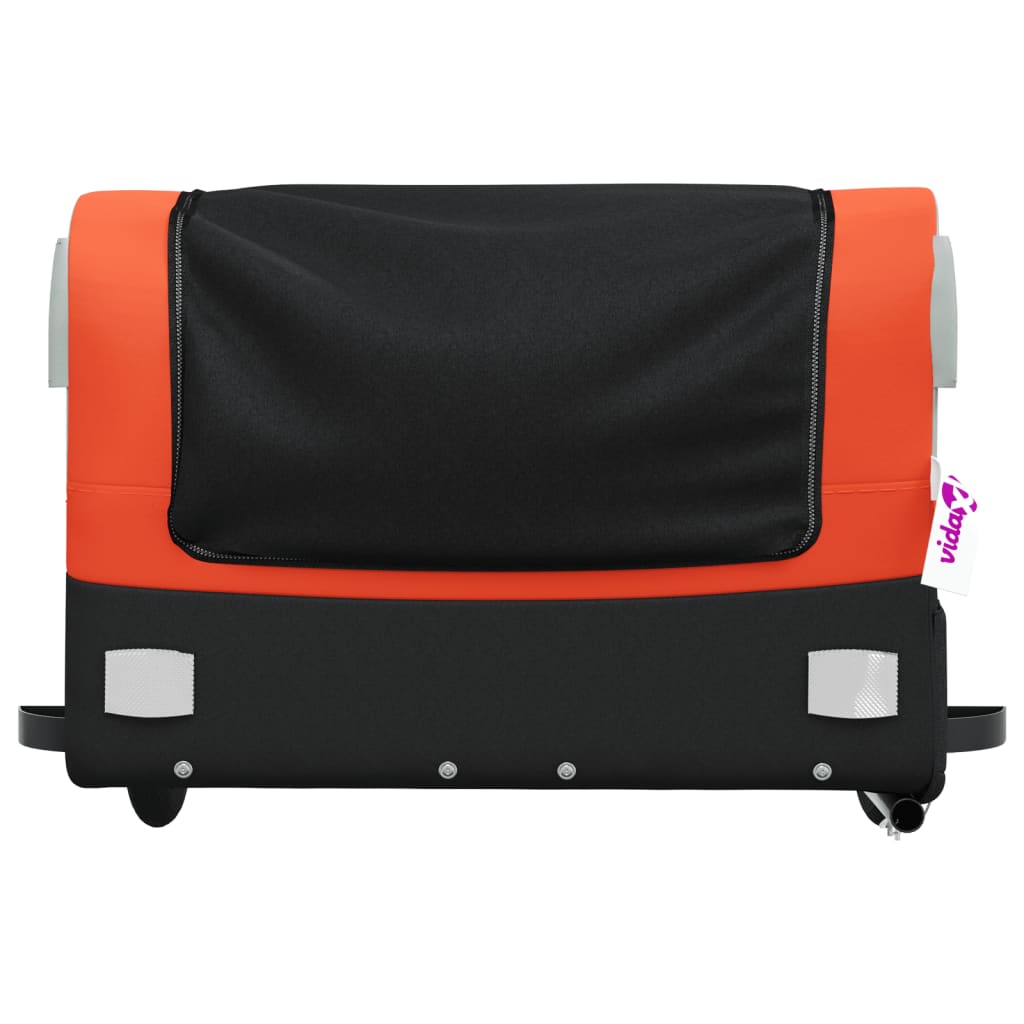 Bicycle Trailer Black and Orange 45 kg Iron