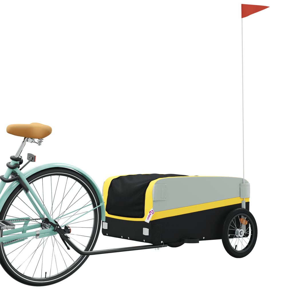 Bicycle Trailer Black and Yellow 45 kg Iron