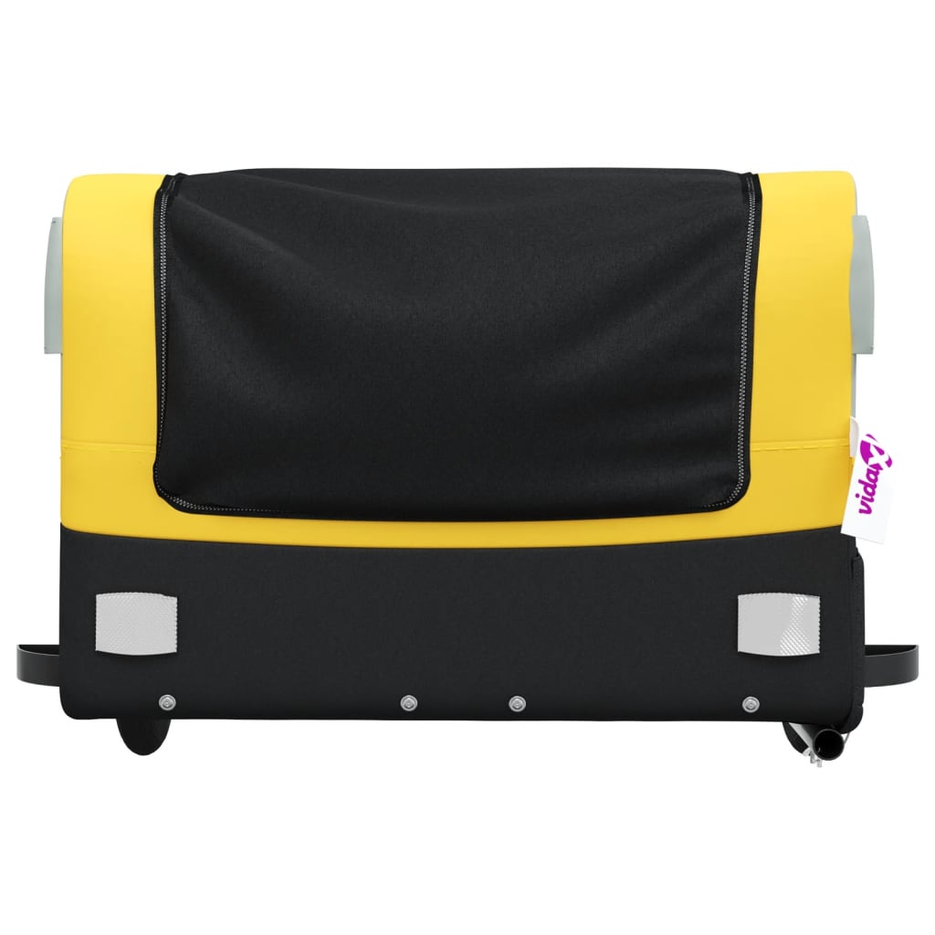 Bicycle Trailer Black and Yellow 45 kg Iron