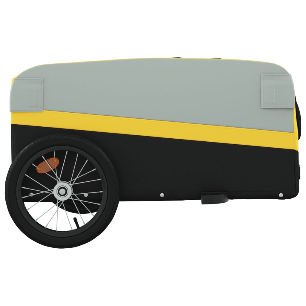 Bicycle Trailer Black and Yellow 45 kg Iron