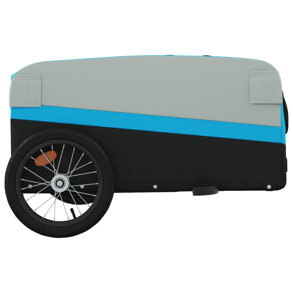 Bicycle Trailer Black and Blue 45 kg Iron