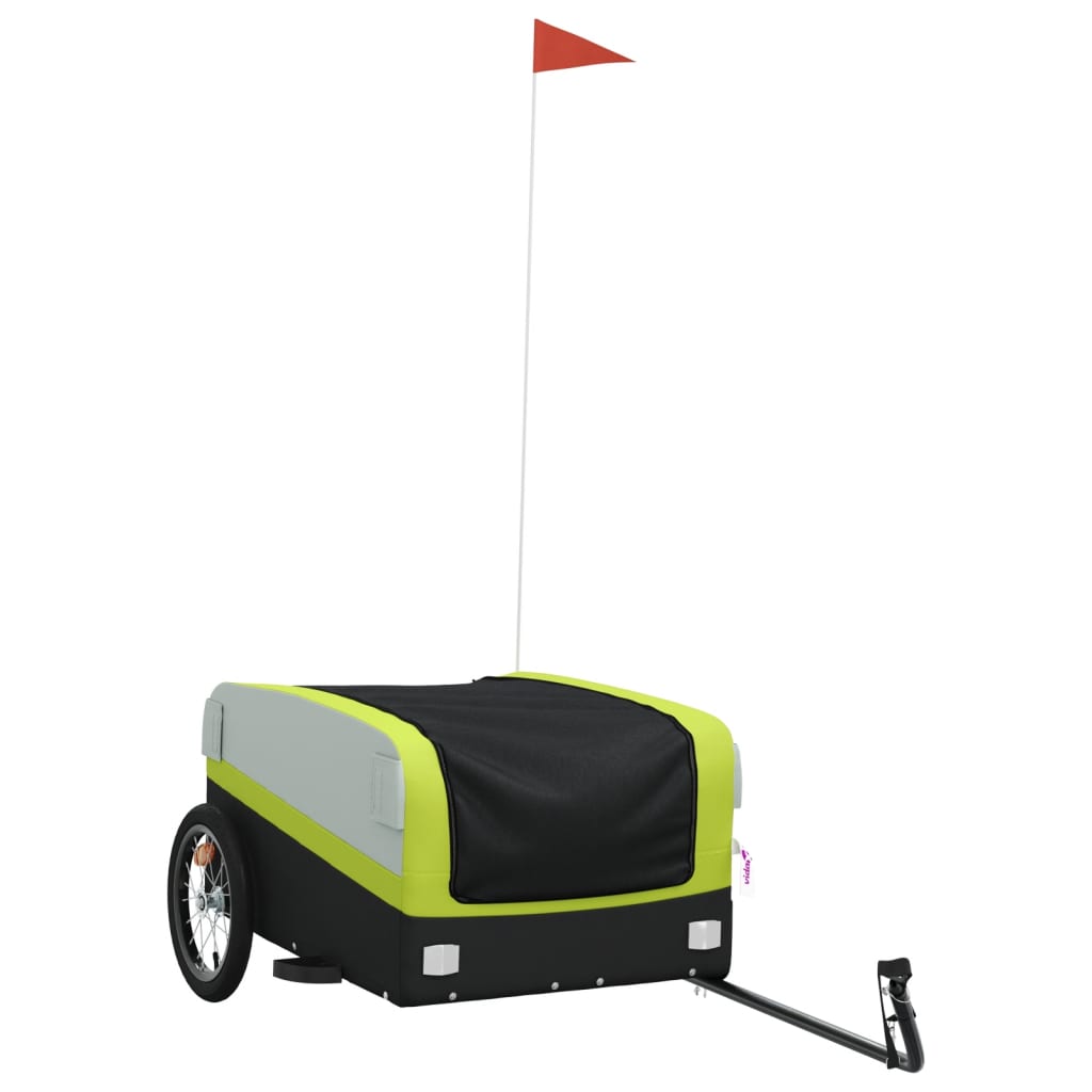 Bicycle Trailer Black and Green 45 kg Iron