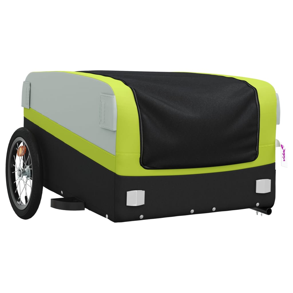 Bicycle Trailer Black and Green 45 kg Iron