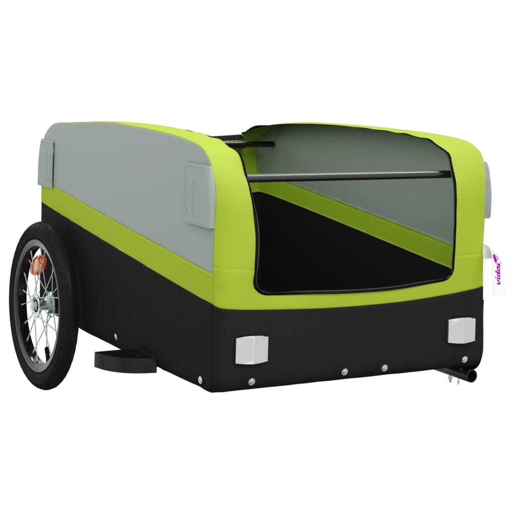 Bicycle Trailer Black and Green 45 kg Iron