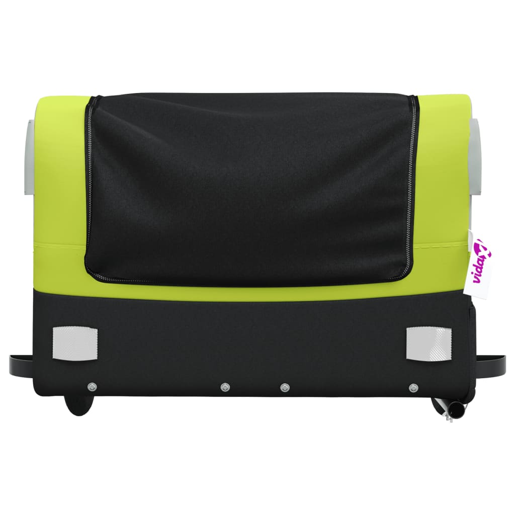 Bicycle Trailer Black and Green 45 kg Iron