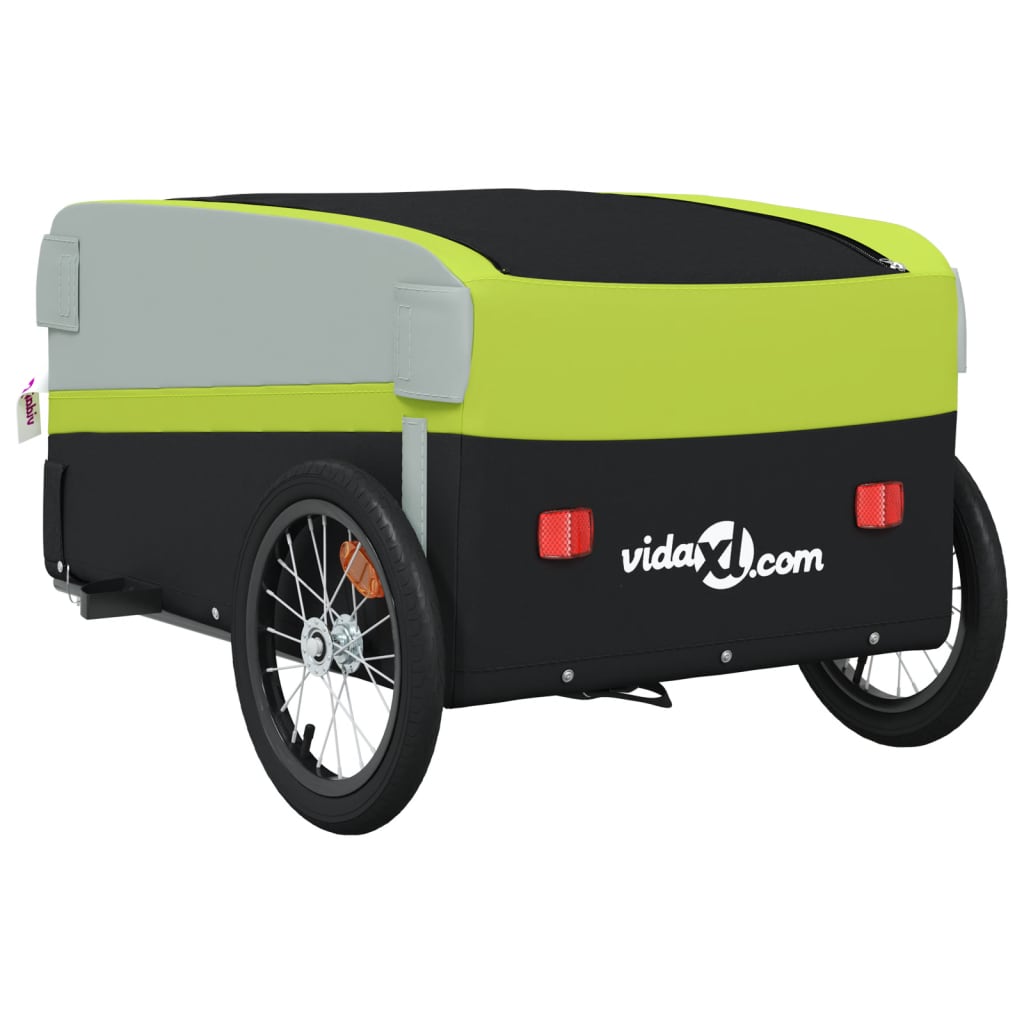 Bicycle Trailer Black and Green 45 kg Iron
