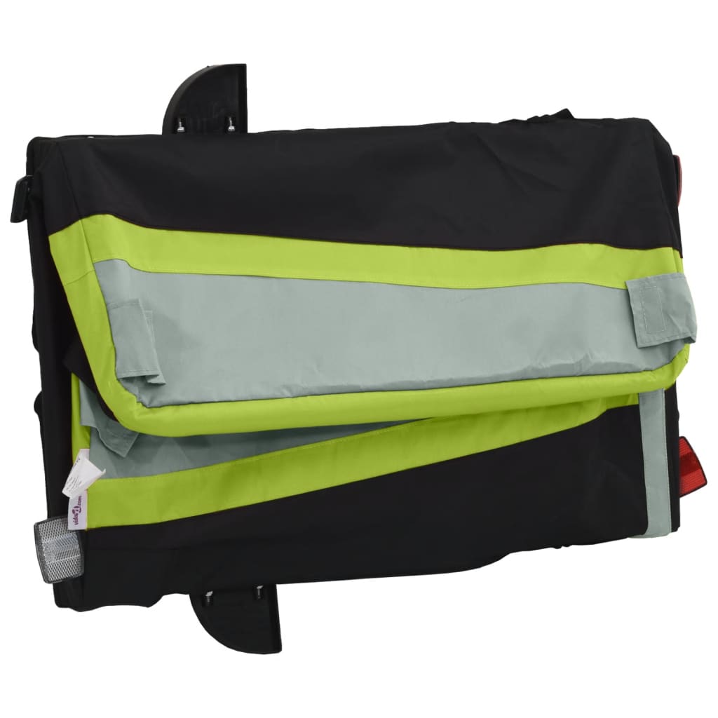Bicycle Trailer Black and Green 45 kg Iron