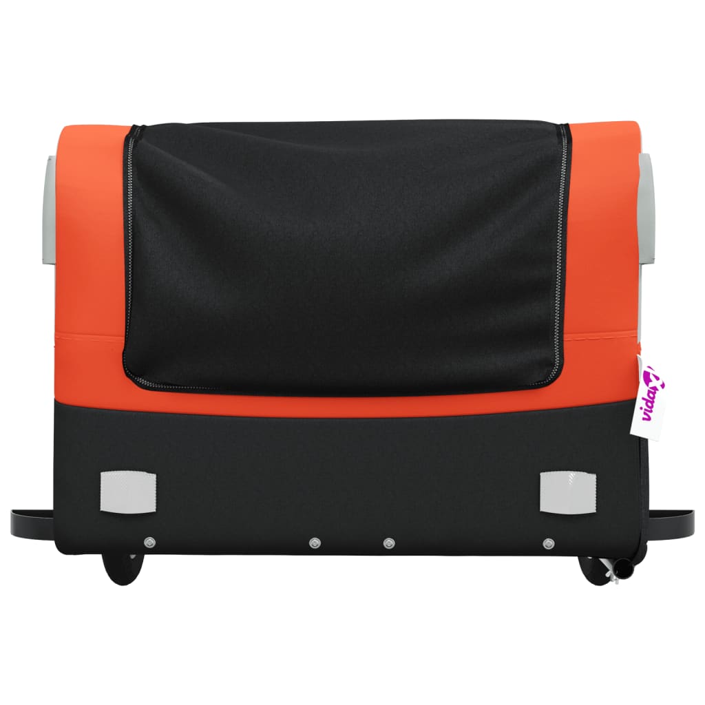 Bicycle Trailer Black and Orange 45 kg Iron