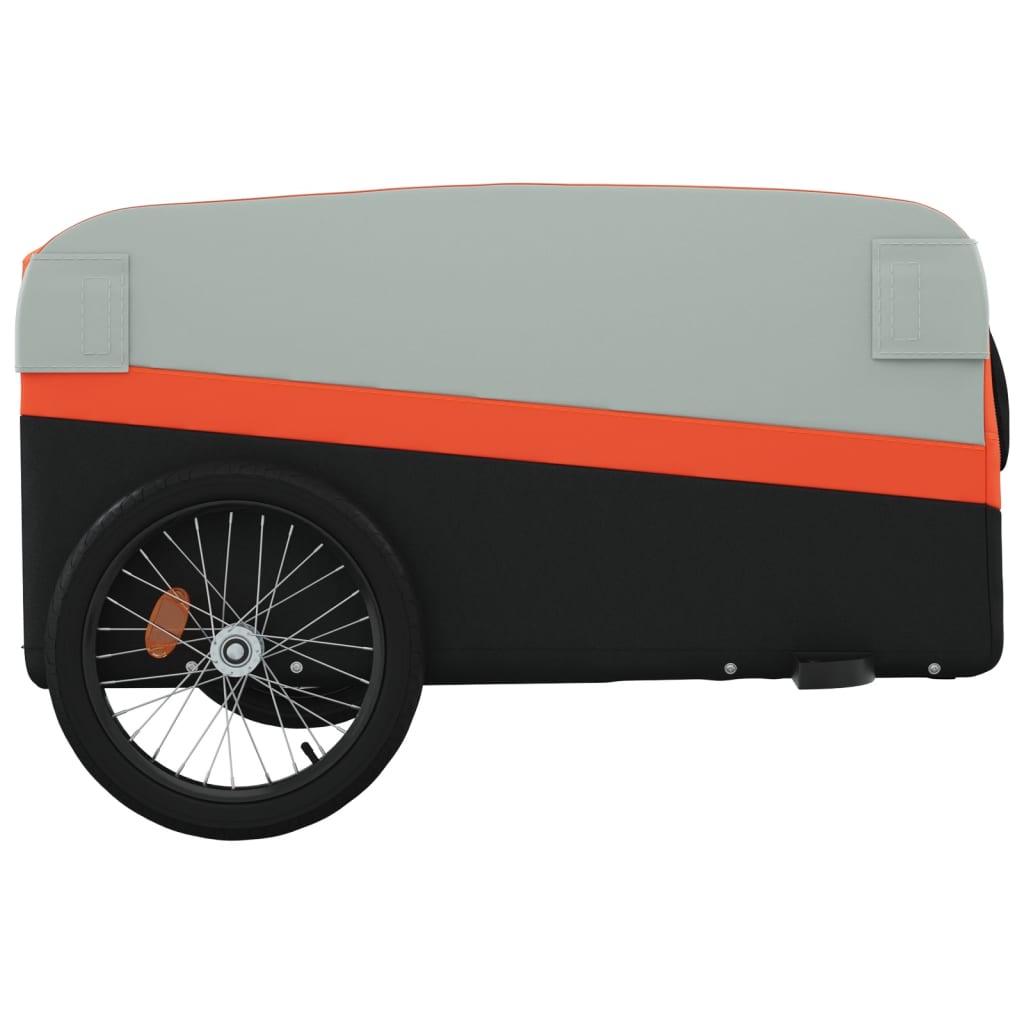 Bicycle Trailer Black and Orange 45 kg Iron