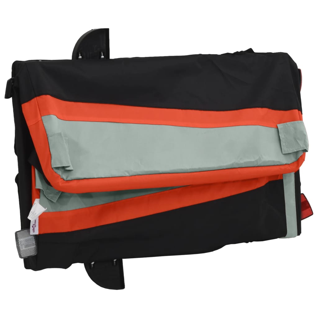Bicycle Trailer Black and Orange 45 kg Iron