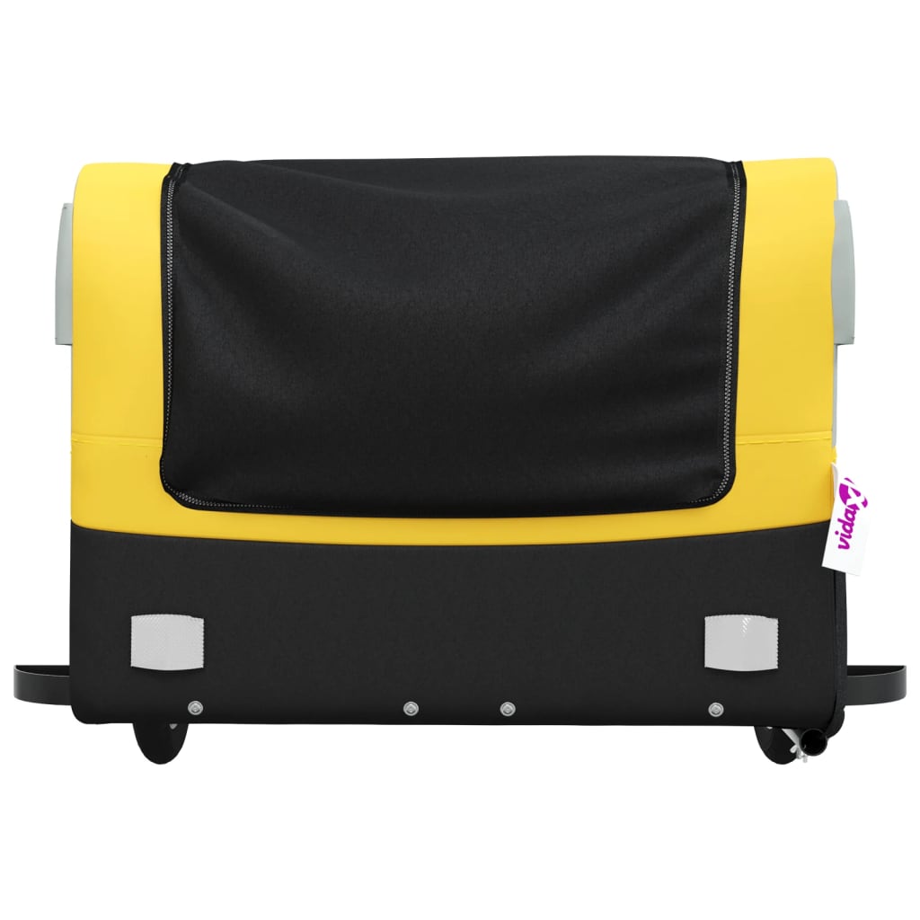 Bicycle Trailer Black and Yellow 45 kg Iron