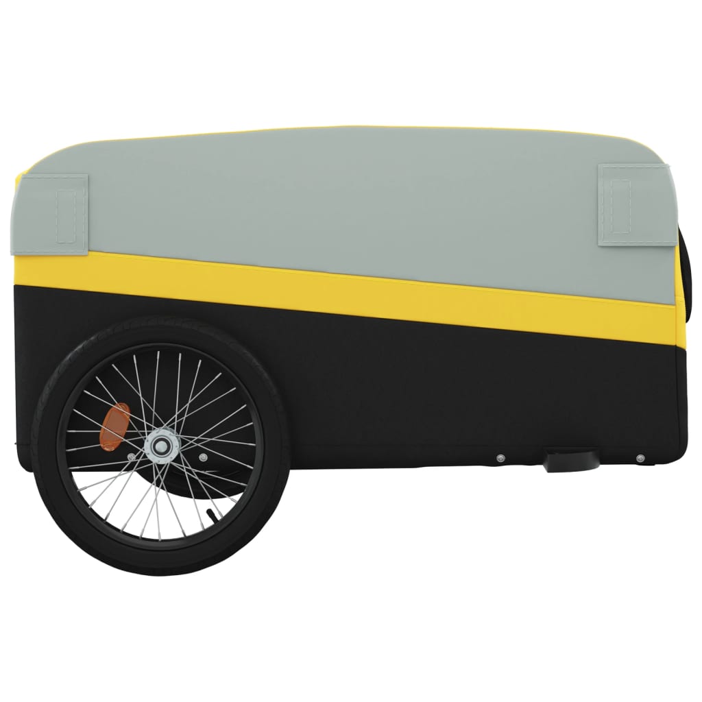 Bicycle Trailer Black and Yellow 45 kg Iron