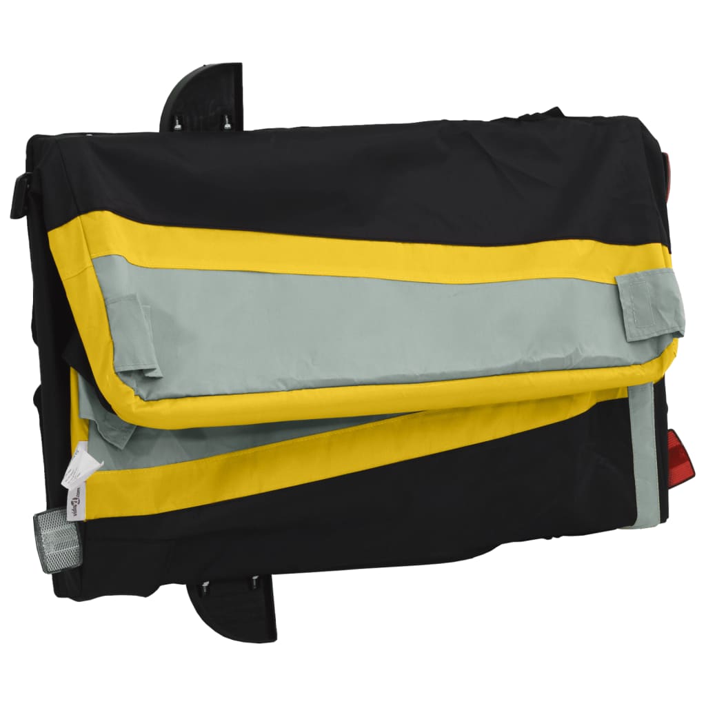 Bicycle Trailer Black and Yellow 45 kg Iron