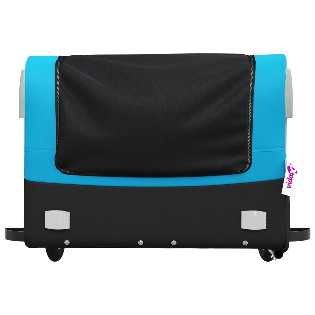 Bicycle Trailer Black and Blue 45 kg Iron