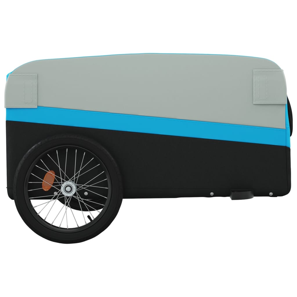 Bicycle Trailer Black and Blue 45 kg Iron