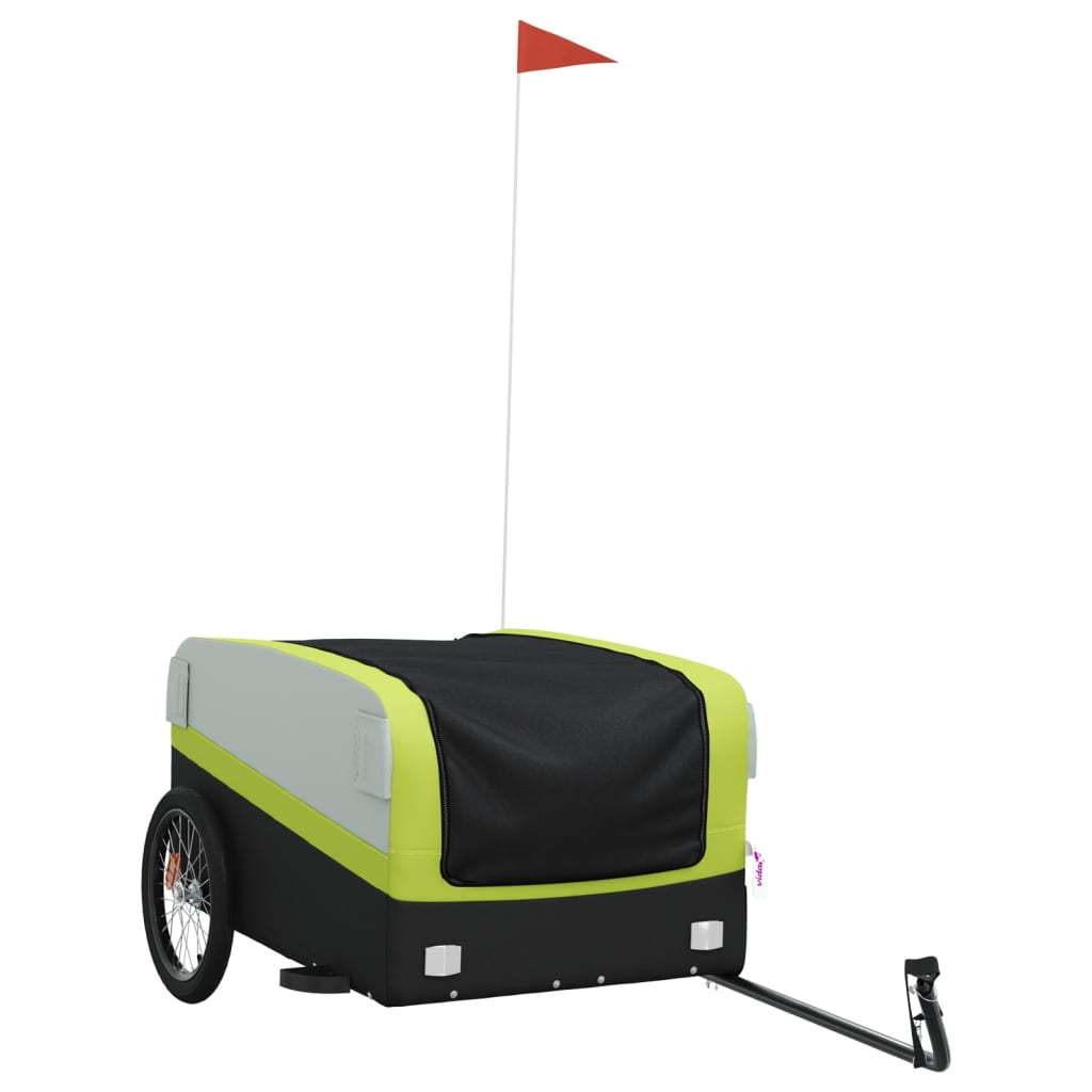 Bicycle Trailer Black and Green 45 kg Iron