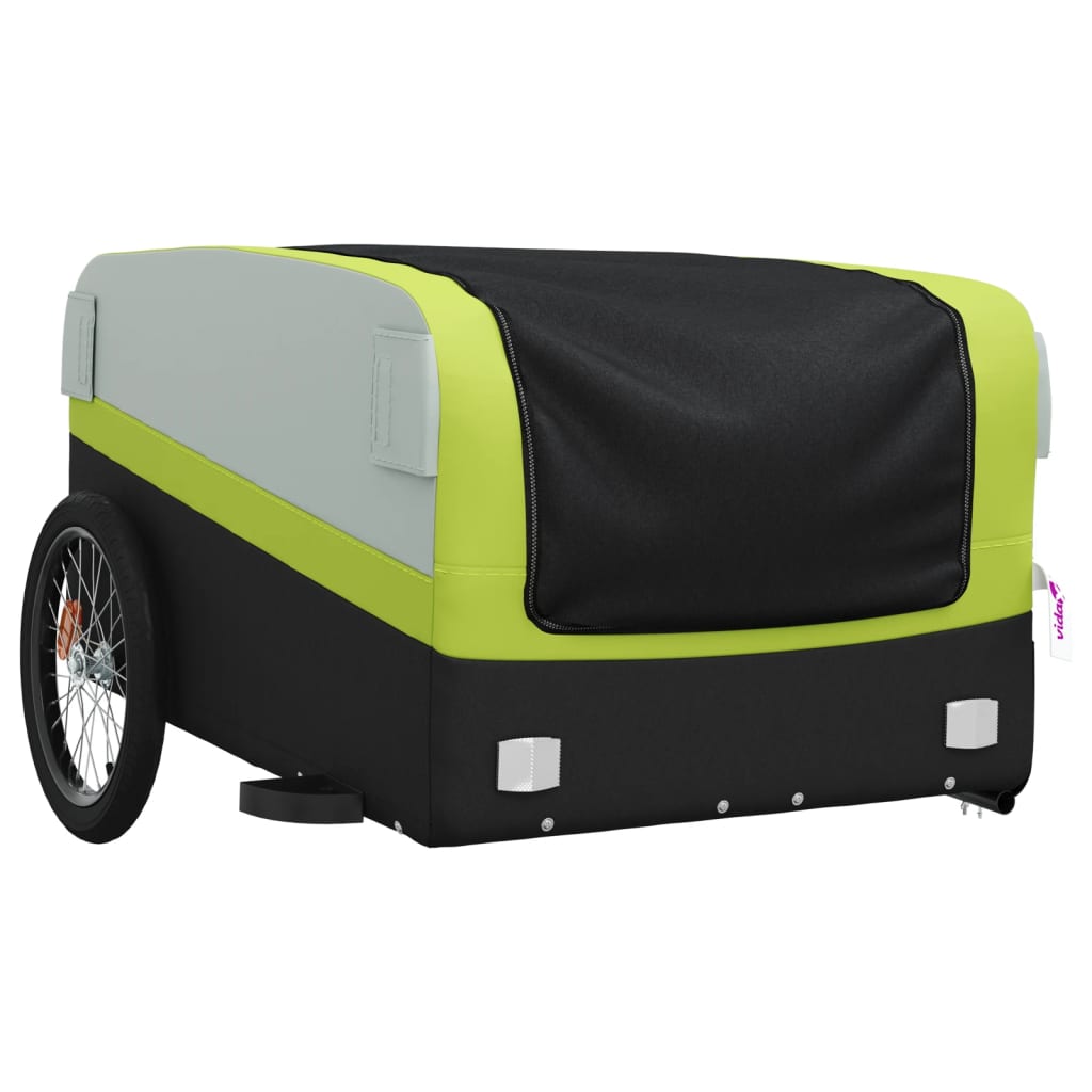 Bicycle Trailer Black and Green 45 kg Iron