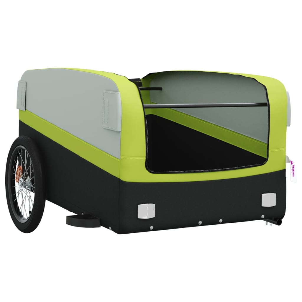 Bicycle Trailer Black and Green 45 kg Iron