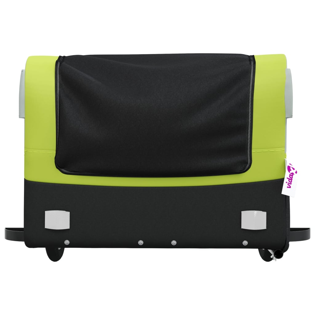 Bicycle Trailer Black and Green 45 kg Iron
