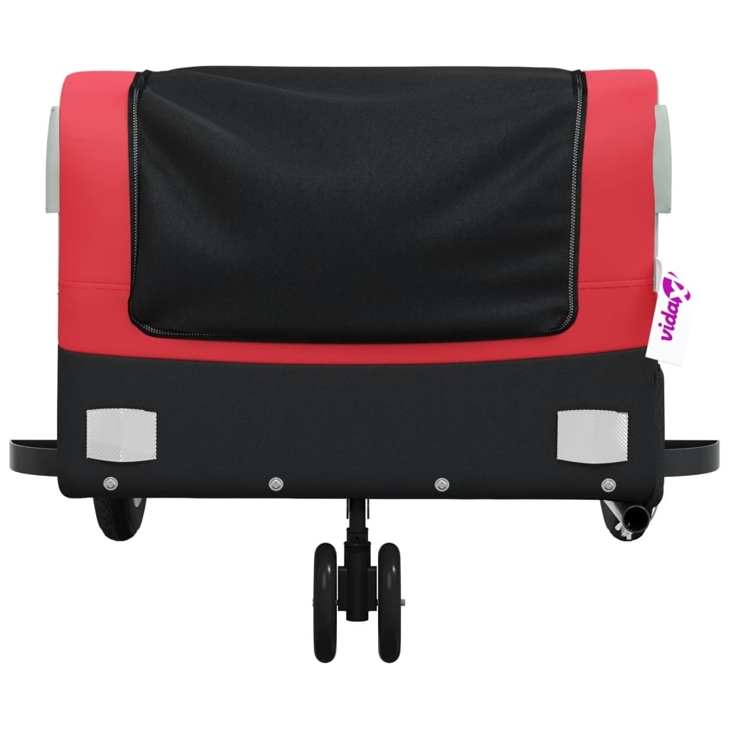 Bicycle Trailer Black and Red 30 kg Iron
