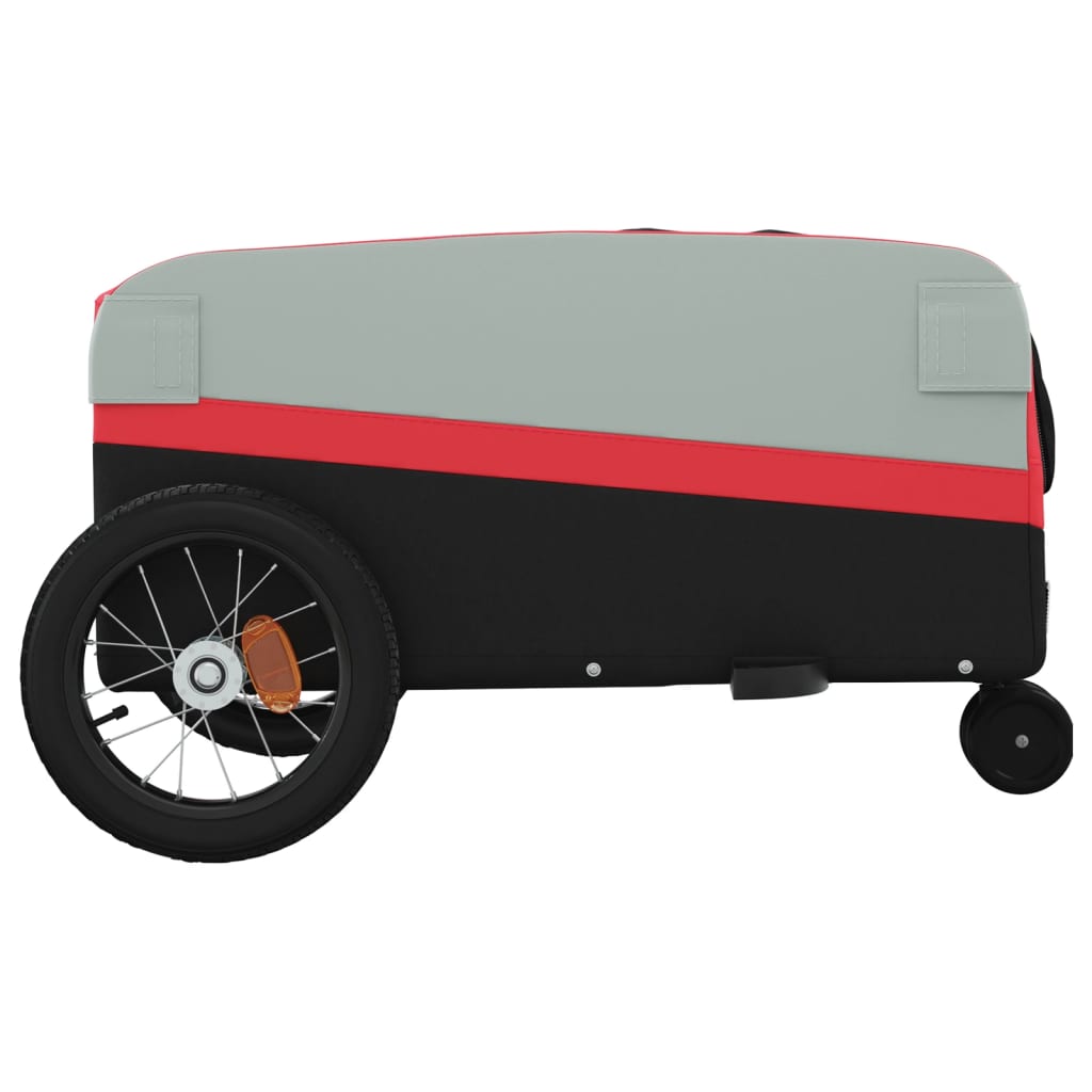 Bicycle Trailer Black and Red 30 kg Iron