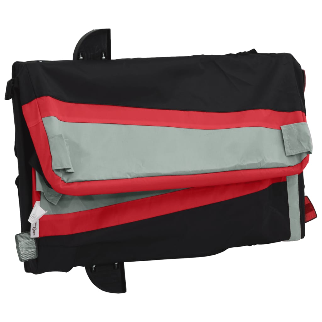 Bicycle Trailer Black and Red 30 kg Iron